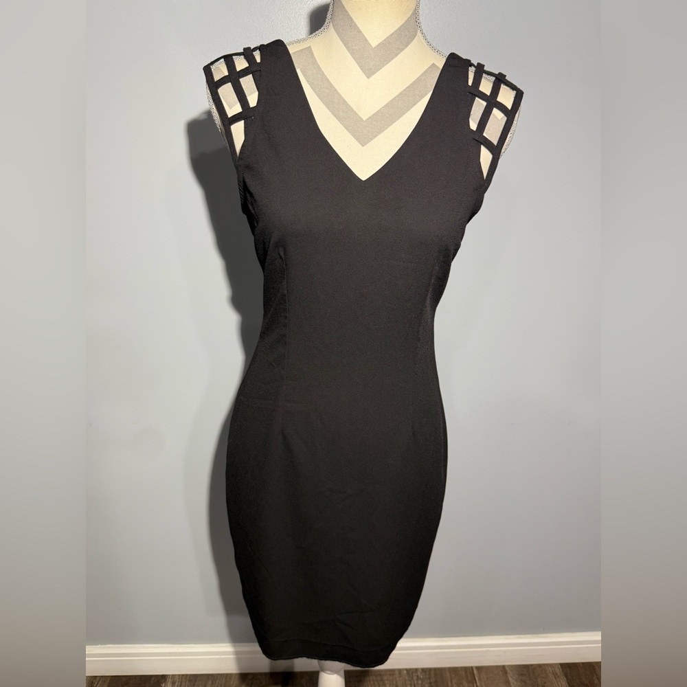 Akira Chicago Black Strappy Mini Dress‎